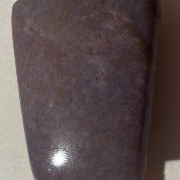 Vintage Metal Bolo Tie, Nice Purple Stone Design, 1 1/2" x 1 1/4", Nice Western - Picture 2 of 4